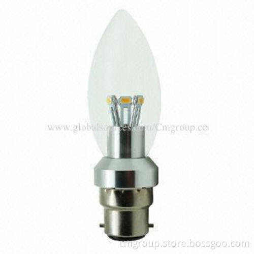 Bayonet LED Candle Light with 3W/4W/5W, B22 Base, 2300K/2500K/2700K/3000K/4200K/6000K, CE/RoHS